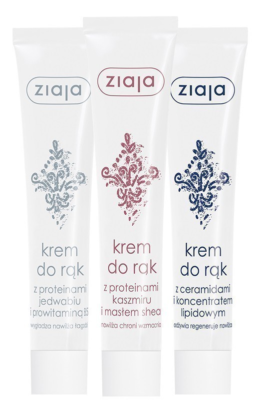 ZIAJA Kremy do rąk z ceramidami lub proteinami 100ml