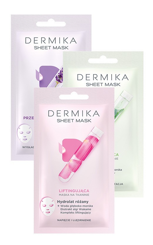 DERMIKA Maski na tkaninie różne rodzaje 15ml